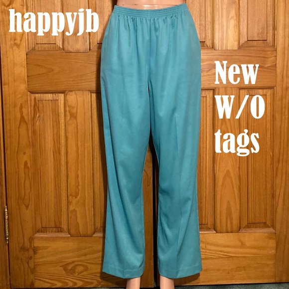 NWOT Vintage Alfred Dunner Pull On Elastic Waist Pants Size 12 - Picture 2 of 8